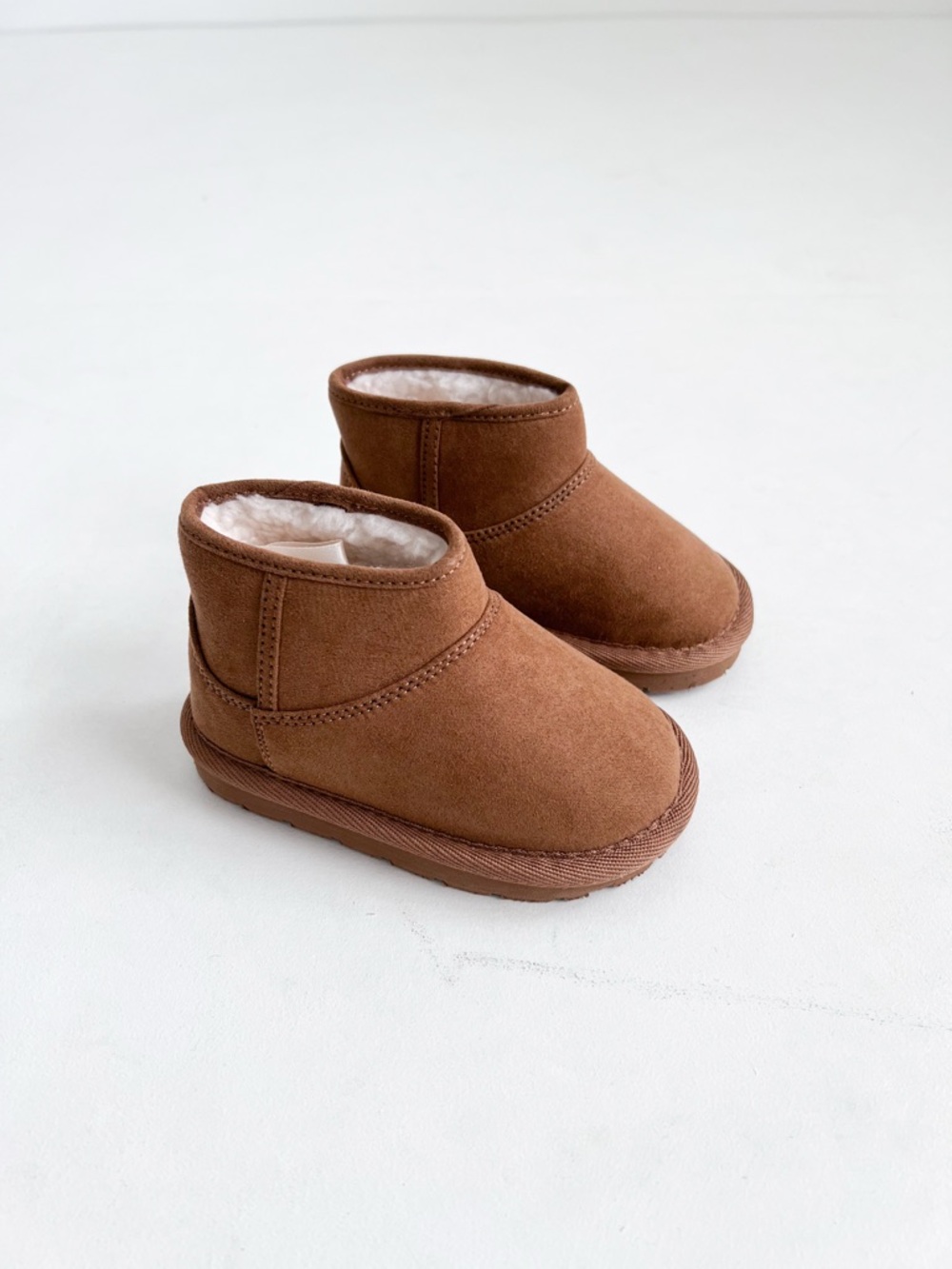 Baby GAP Toddler Brown Faux-Suede Cozy Booties